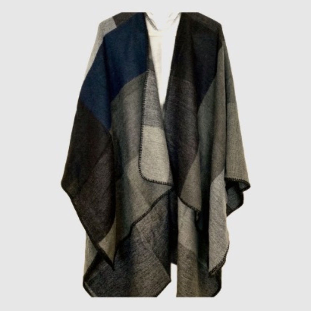 Poncho Open Front Blanket Shawl OSFA NWOT